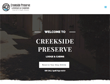 Tablet Screenshot of creeksidepreserve.com
